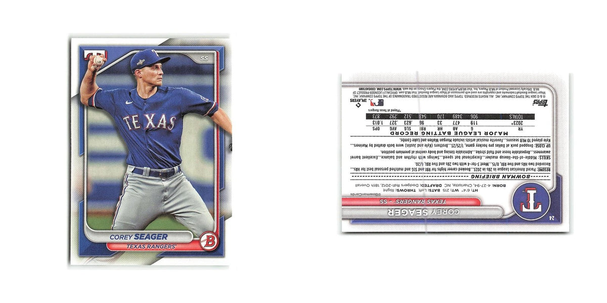 Corey Seager 2024 Bowman #24 Texas Rangers Baseball Card NM