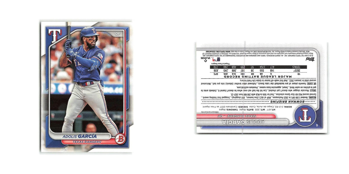 Adolis Garcia 2024 Bowman #6 Texas Rangers Baseball Card NM