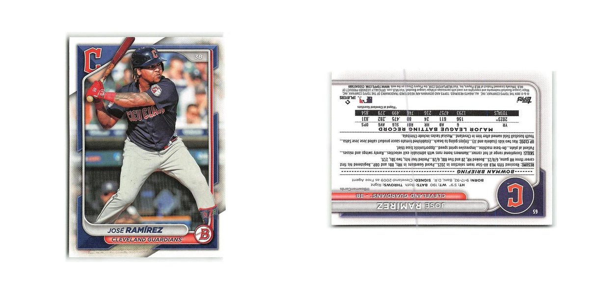 Jose Ramirez 2024 Bowman #65 Cleveland Guardians Baseball Card NM