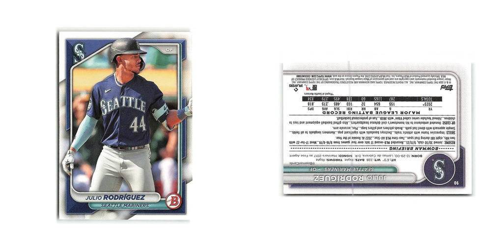 Julio Rodriguez 2024 Bowman #90 Seattle Mariners Baseball Card NM