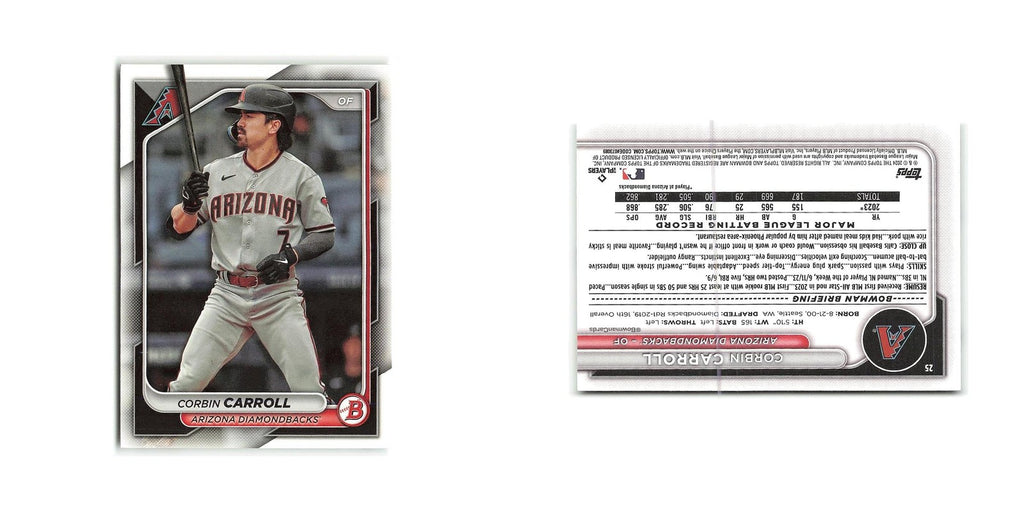 Corbin Carroll 2024 Bowman #25 Arizona Diamondbacks Baseball Card NM