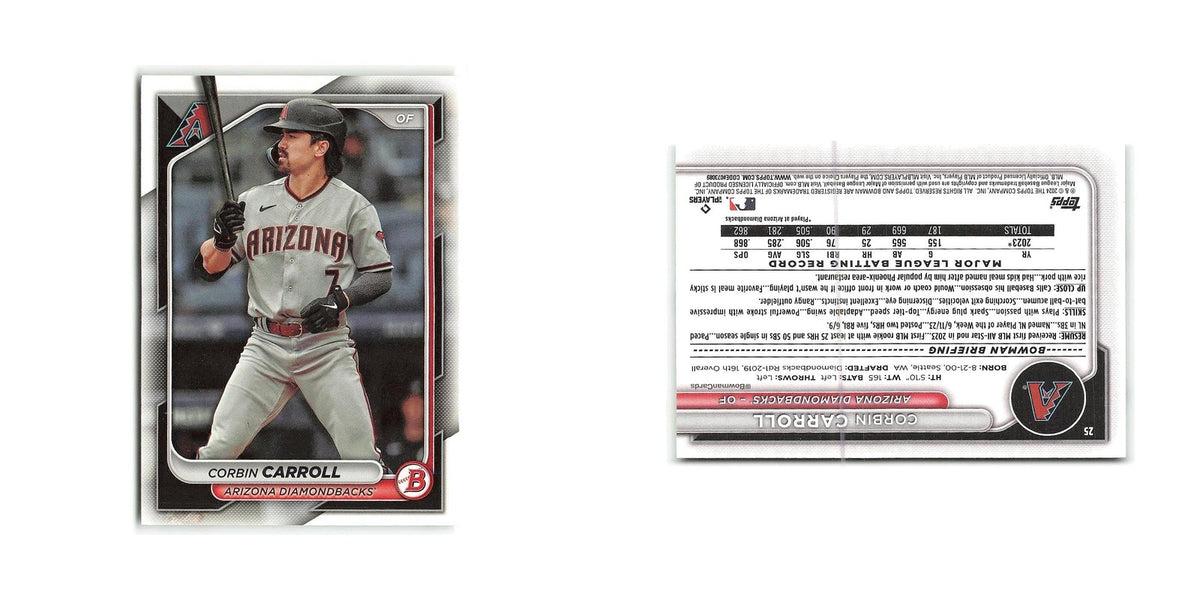 Corbin Carroll 2024 Bowman #25 Arizona Diamondbacks Baseball Card NM