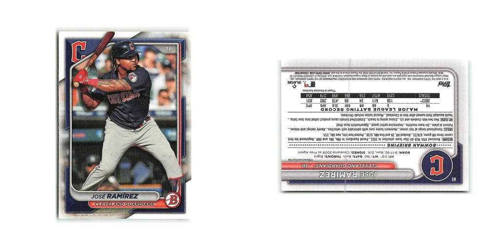 Jose Ramirez 2024 Bowman #65 Cleveland Guardians Baseball Card NM