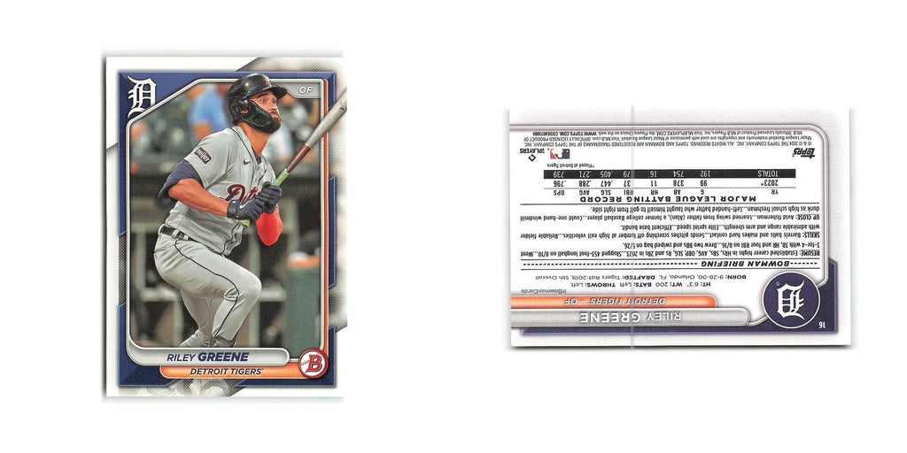 Riley Greene 2024 Bowman #16 Detroit Tigers Baseball Card NM