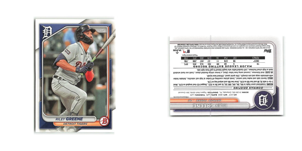 Riley Greene 2024 Bowman #16 Detroit Tigers Baseball Card NM