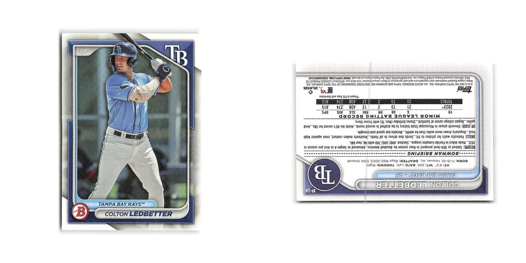 Colton Ledbetter 2024 Bowman Prospects #BP-124 Tampa Bay Rays Baseball Card NM