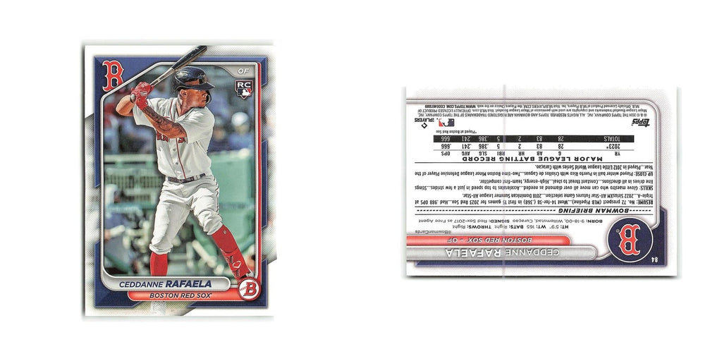 Ceddanne Rafaela Rookie 2024 Bowman #84 Boston Red Sox Baseball Card NM