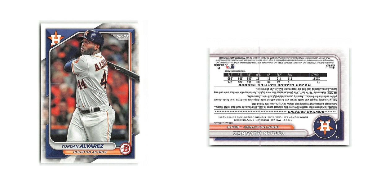Yordan Alvarez 2024 Bowman #53 Houston Astros Baseball Card NM