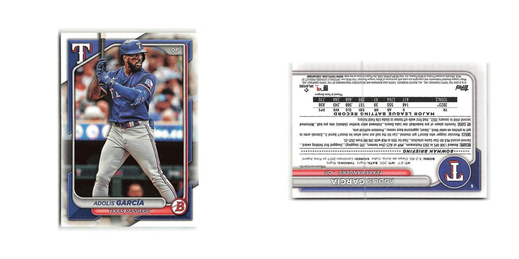 Adolis Garcia 2024 Bowman #6 Texas Rangers Baseball Card NM