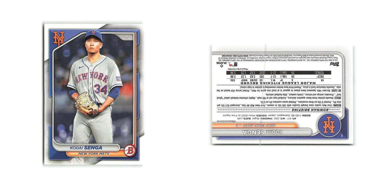 Kodai Senga 2024 Bowman #1 New York Mets Baseball Card NM
