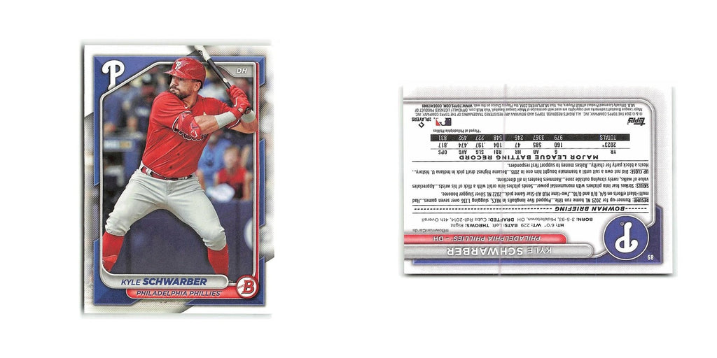 Kyle Schwarber 2024 Bowman #89 Philadelphia Phillies Baseball Card NM