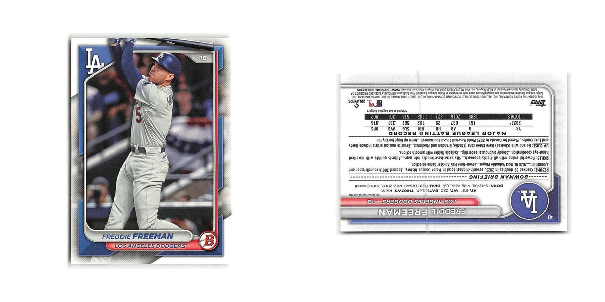 Freddie Freeman 2024 Bowman #43 Los Angeles Dodgers Baseball Card NM