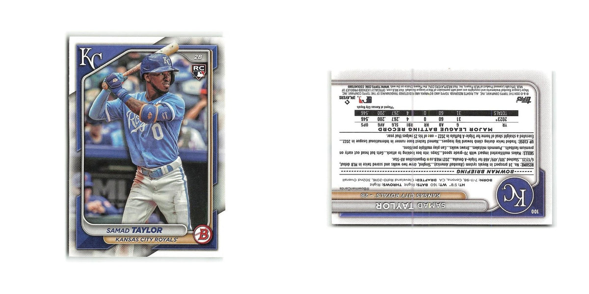 Samad Taylor Rookie 2024 Bowman #100 Kansas City Royals Baseball Card NM