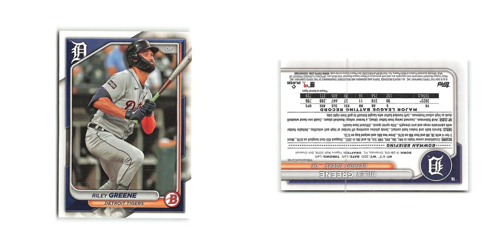 Riley Greene 2024 Bowman #16 Detroit Tigers Baseball Card NM
