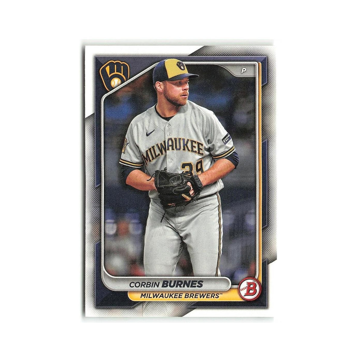 Corbin Burnes 2024 Bowman #45 Milwaukee Brewers Baseball Card NM