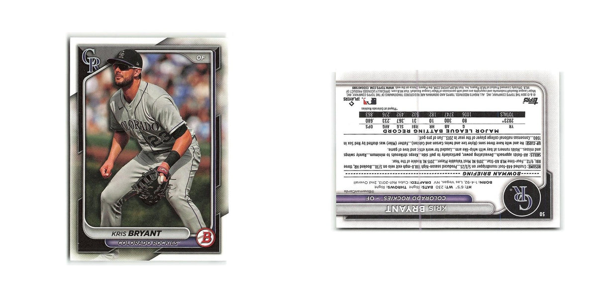 Kris Bryant 2024 Bowman #50 Colorado Rockies Baseball Card NM