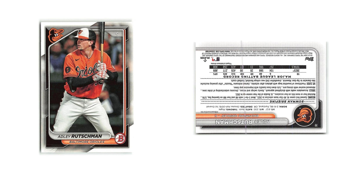 Adley Rutschman 2024 Bowman #77 Baltimore Orioles Baseball Card NM