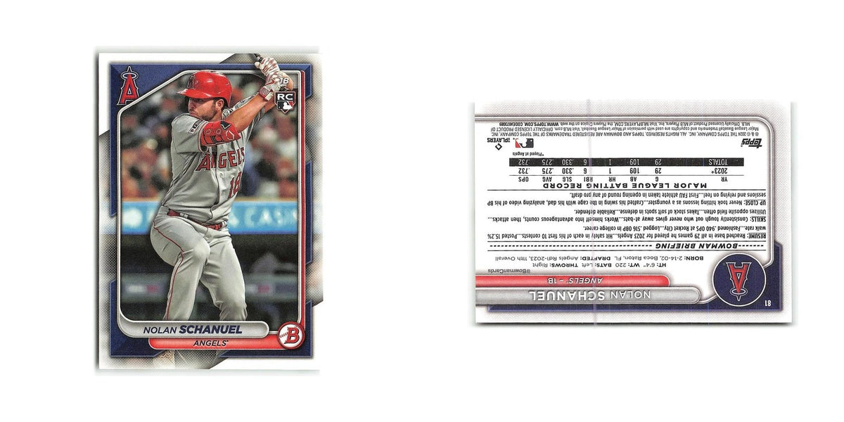Nolan Schanuel Rookie 2024 Bowman #81 Los Angeles Angels Baseball Card NM