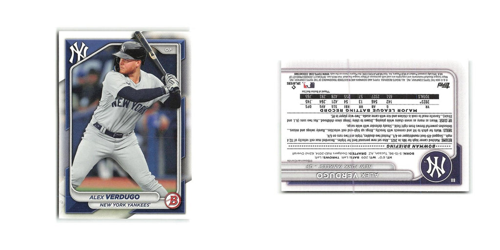 Alex Verdugo 2024 Bowman #88 New York Yankees Baseball Card NM