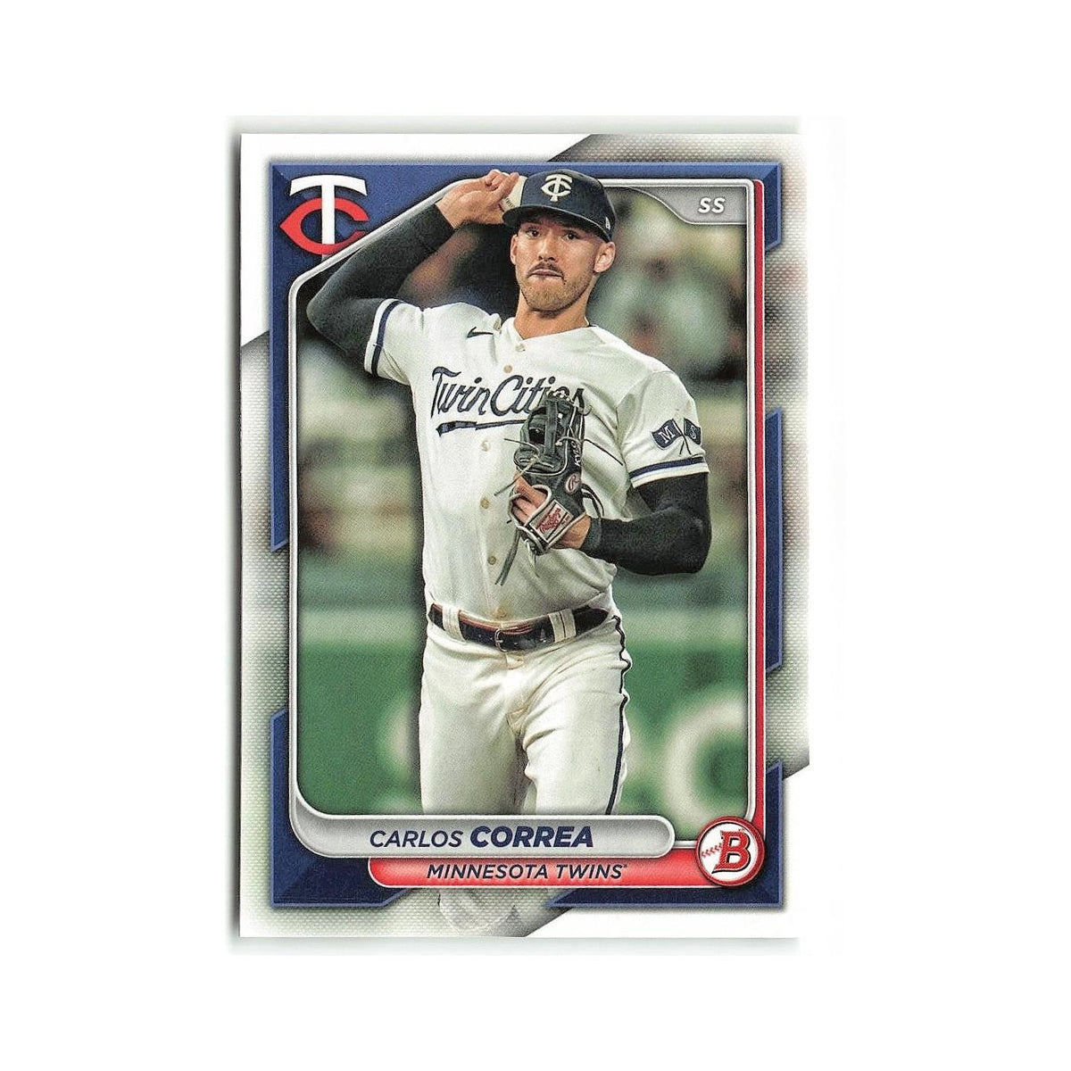 Carlos Correa 2024 Bowman #23 Minnesota Twins Baseball Card NM