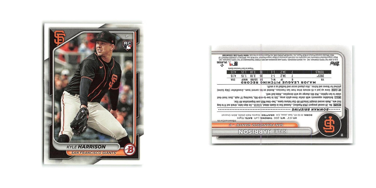 Kyle Harrison Rookie 2024 Bowman #11 San Francisco Giants Baseball Card NM