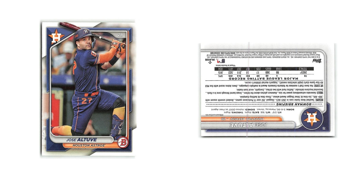 Jose Altuve 2024 Bowman #73 Houston Astros Baseball Card NM