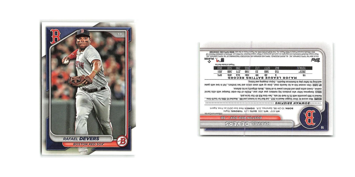 Rafael Devers 2024 Bowman #10 Boston Red Sox Baseball Card NM
