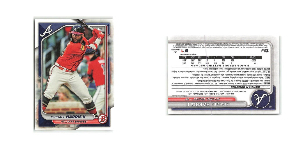 Michael Harris II 2024 Bowman #41 Atlanta Braves Baseball Card NM