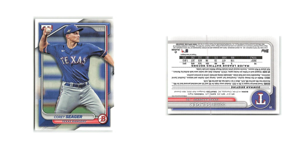 Corey Seager 2024 Bowman #24 Texas Rangers Baseball Card NM