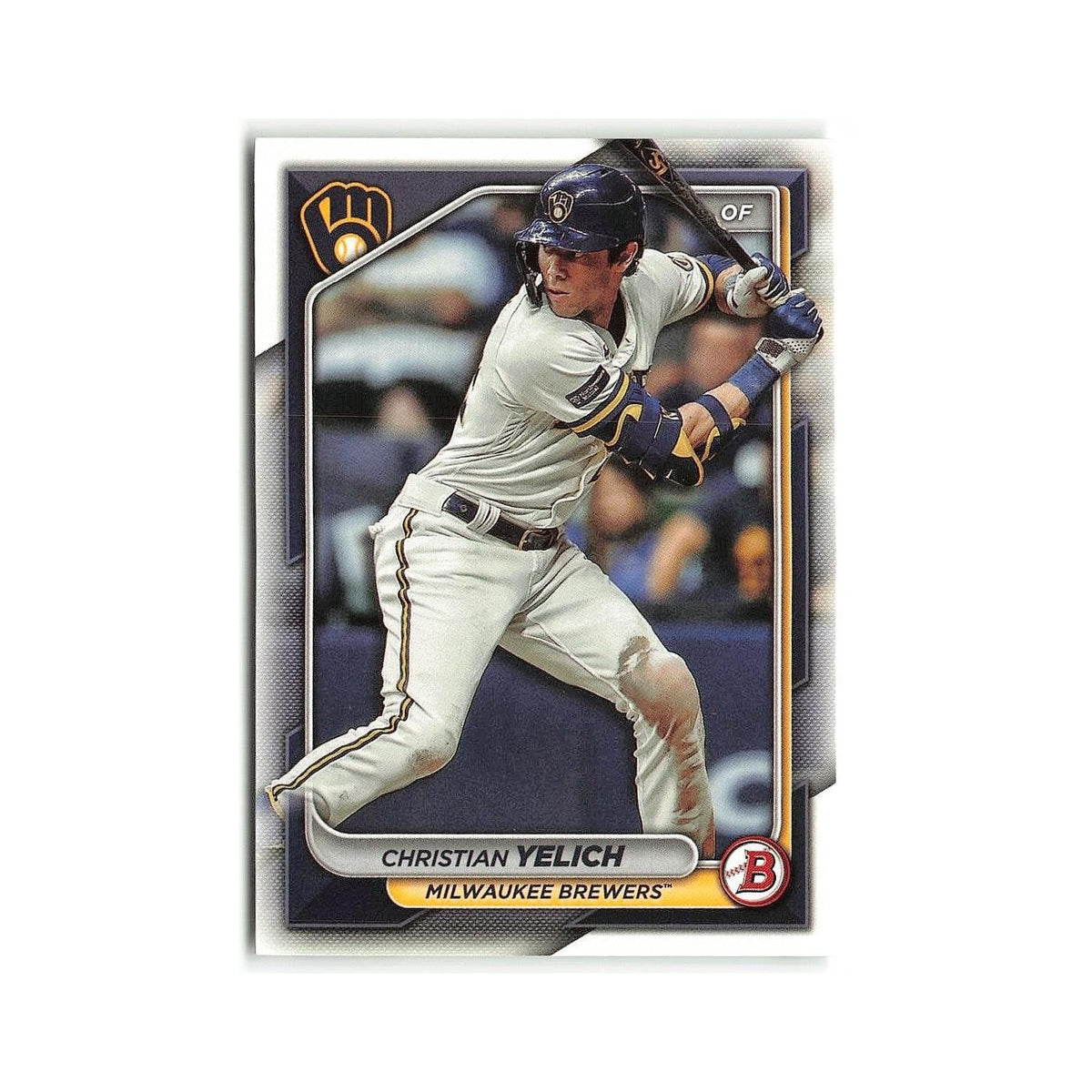 Christian Yelich 2024 Bowman #34 Milwaukee Brewers Baseball Card NM