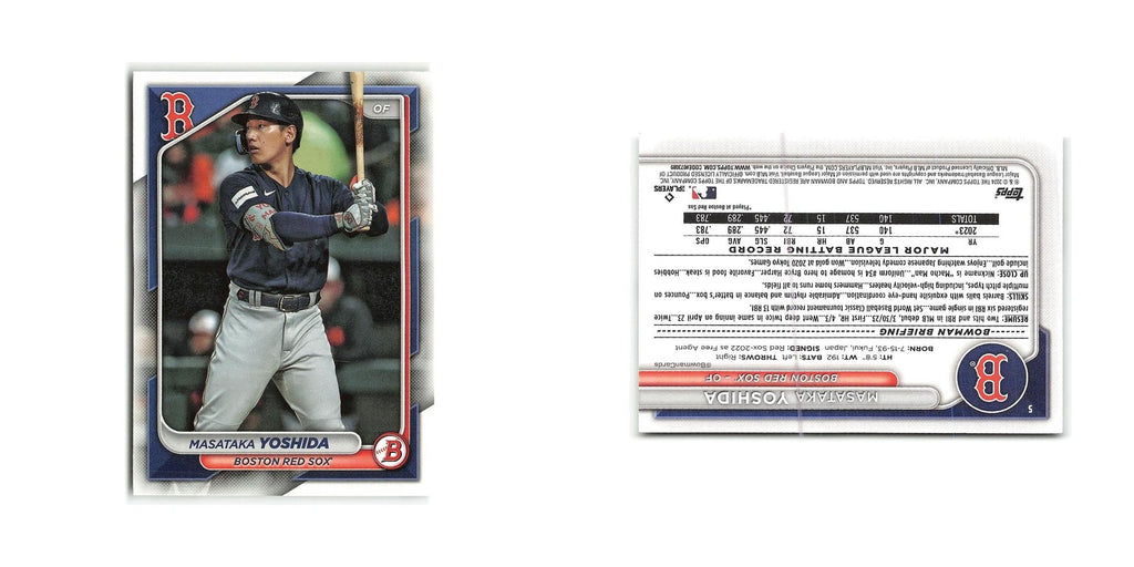 Masataka Yoshida 2024 Bowman #5 Boston Red Sox Baseball Card NM