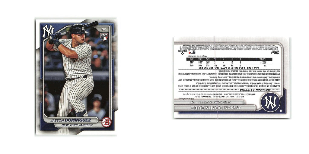 Jasson Dominguez Rookie 2024 Bowman #17 New York Yankees Baseball Card NM
