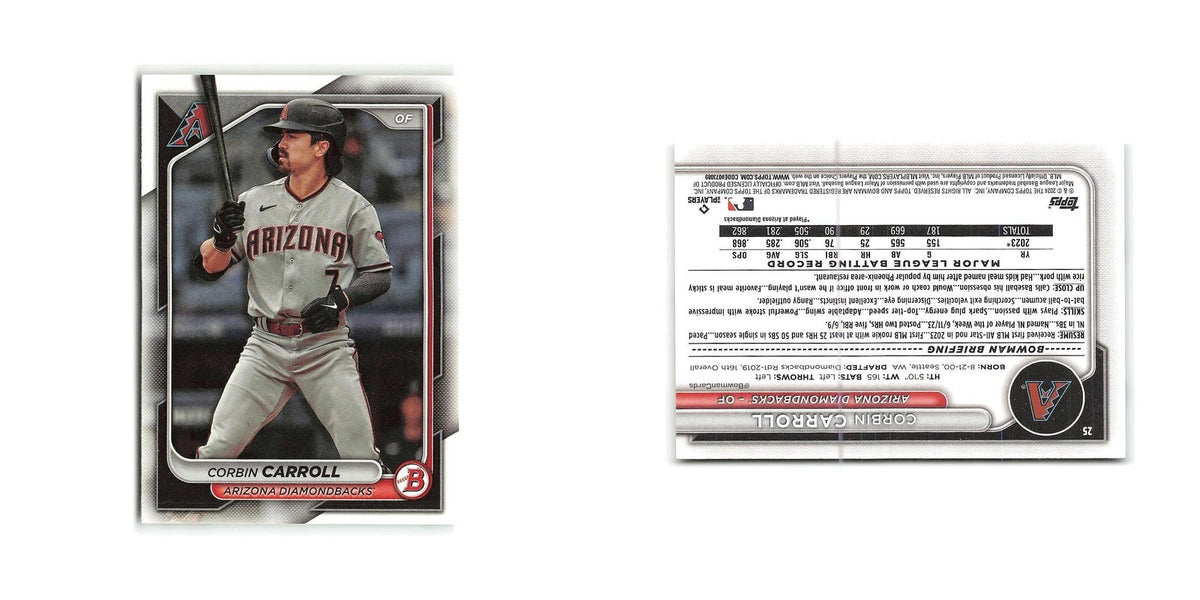 Corbin Carroll 2024 Bowman #25 Arizona Diamondbacks Baseball Card NM