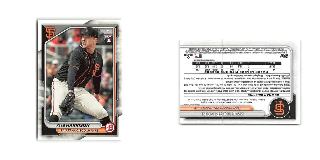 Kyle Harrison 2024 Bowman #11 San Francisco Giants Baseball Card NM