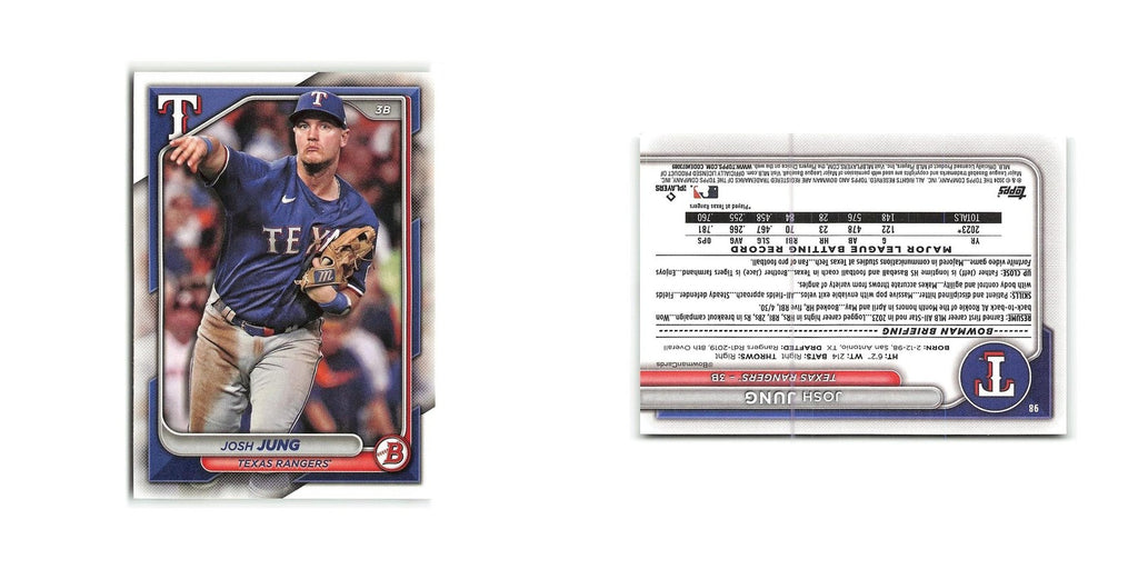 Josh Jung 2024 Bowman #98 Texas Rangers Baseball Card NM