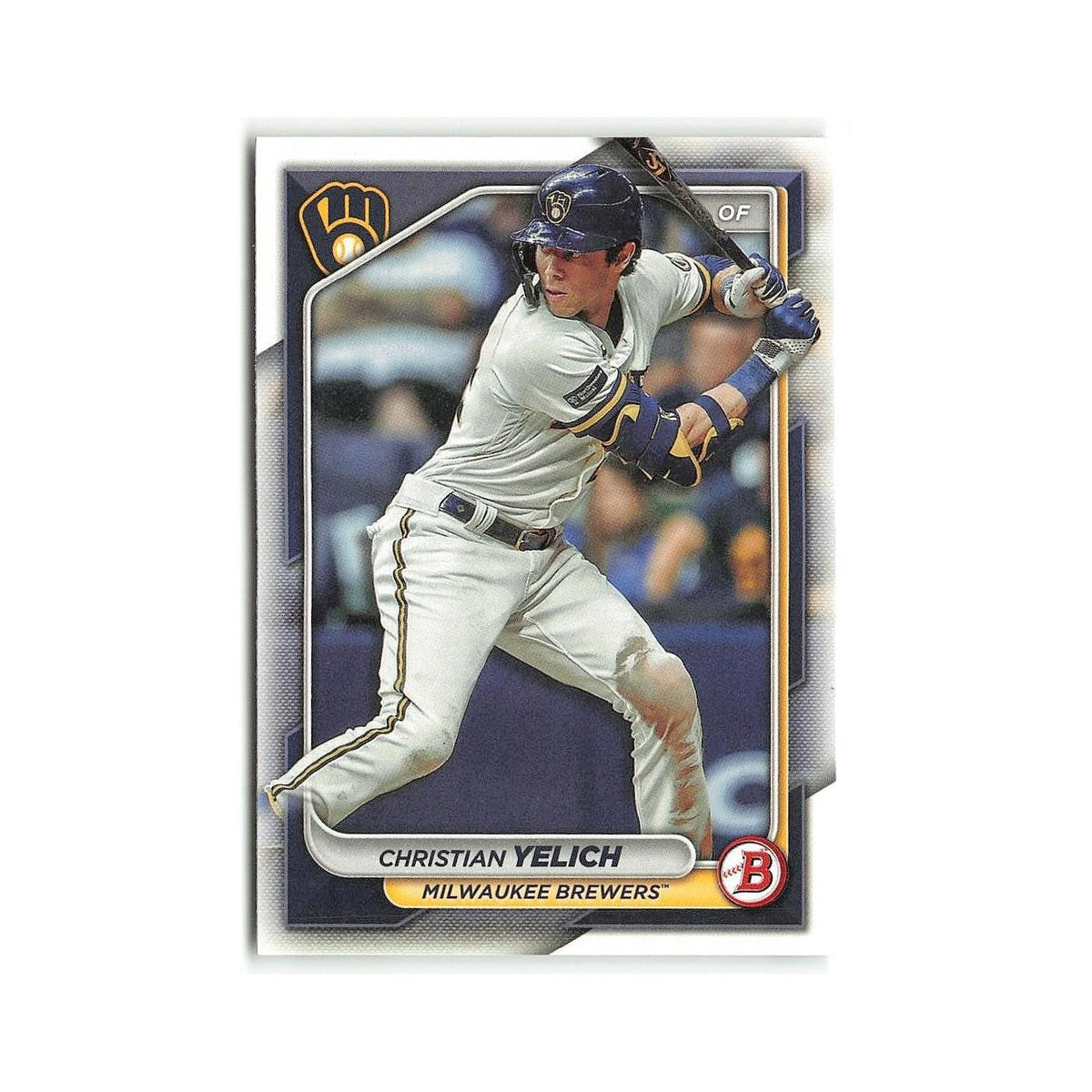 Christian Yelich 2024 Bowman #34 Milwaukee Brewers Baseball Card NM