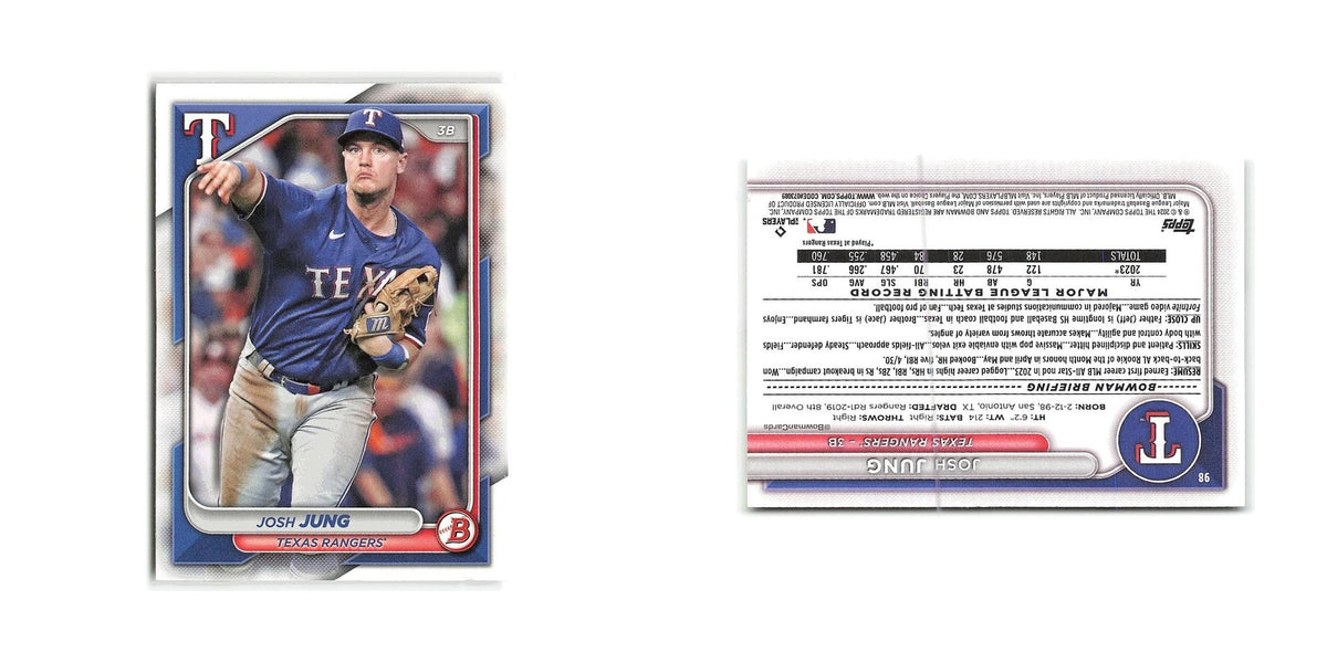 Josh Jung 2024 Bowman #98 Texas Rangers Baseball Card NM