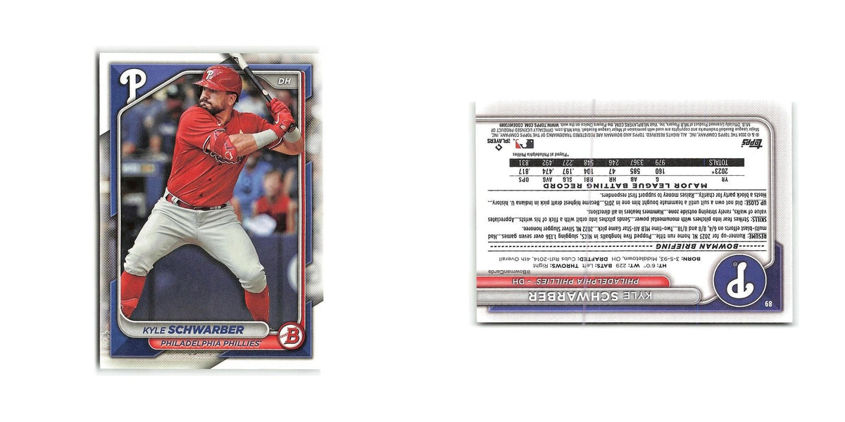 Kyle Schwarber 2024 Bowman #89 Philadelphia Phillies Baseball Card NM