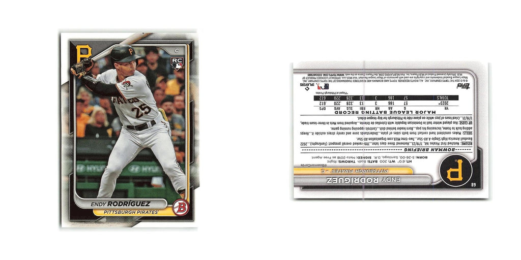 Endy Rodriguez Rookie 2024 Bowman #68 Pittsburgh Pirates Baseball Card NM