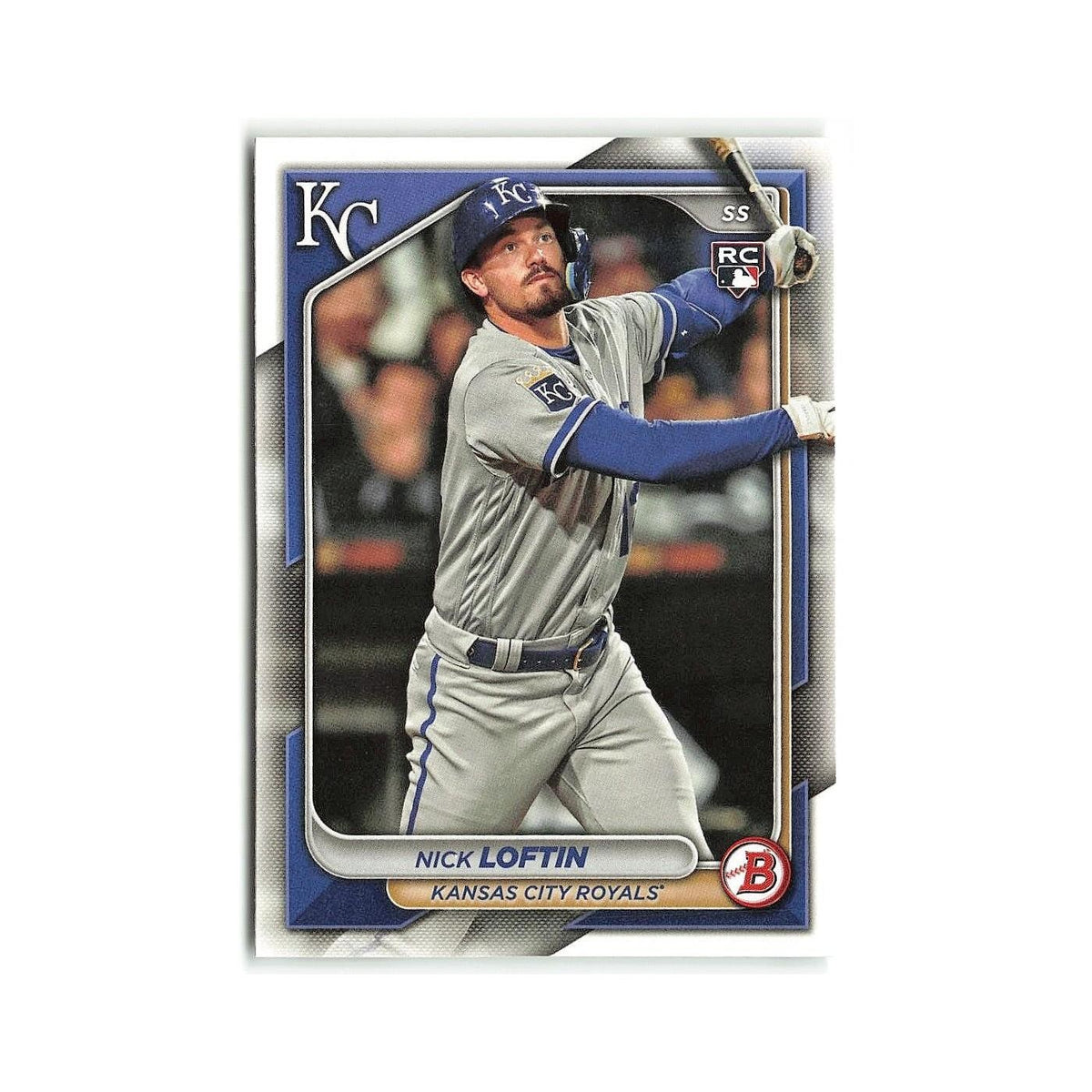 Nick Loftin Rookie 2024 Bowman #71 Kansas City Royals Baseball Card NM