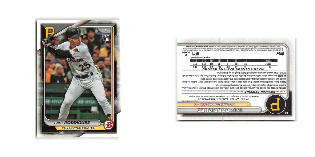Endy Rodriguez Rookie 2024 Bowman #68 Pittsburgh Pirates Baseball Card NM