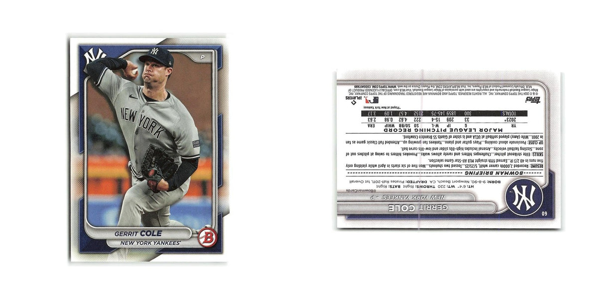 Gerrit Cole 2024 Bowman #60 New York Yankees Baseball Card NM