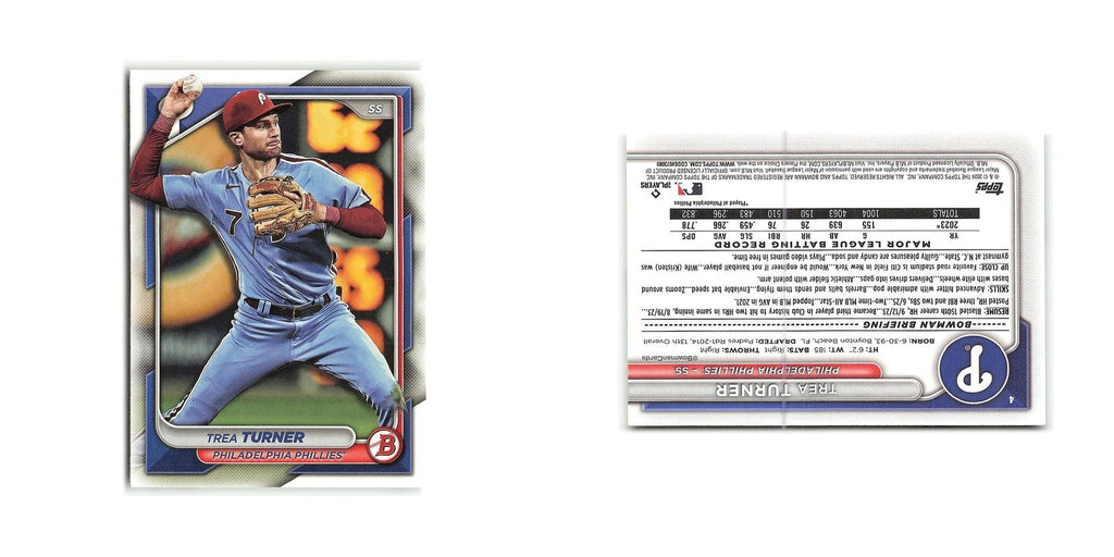 Trea Turner 2024 Bowman #4 Philadelphia Phillies Baseball Card NM