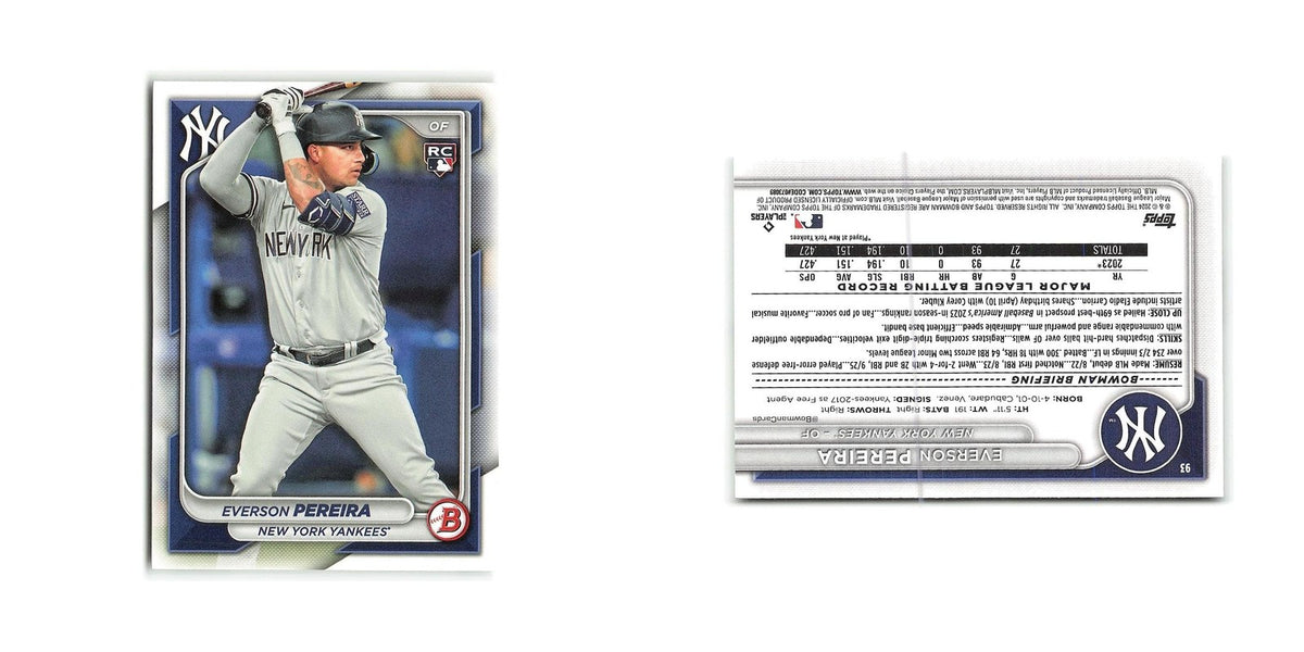Everson Pereira 2024 Bowman #93 New York Yankees Baseball Card NM
