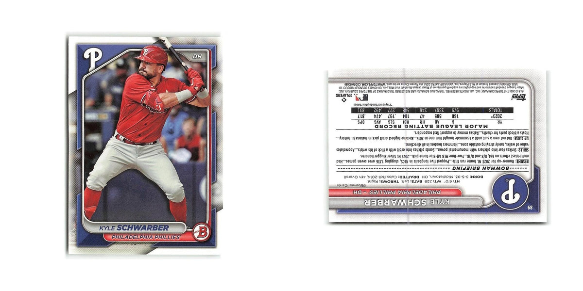 Kyle Schwarber 2024 Bowman #89 Philadelphia Phillies Baseball Card NM