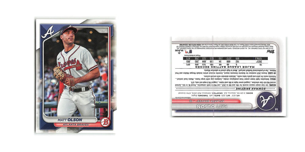 Matt Olson 2024 Bowman #54 Atlanta Braves Baseball Card NM