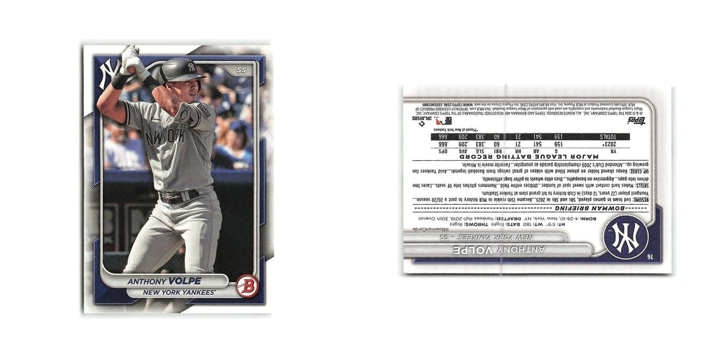 Anthony Volpe 2024 Bowman #76 New York Yankees Baseball Card NM