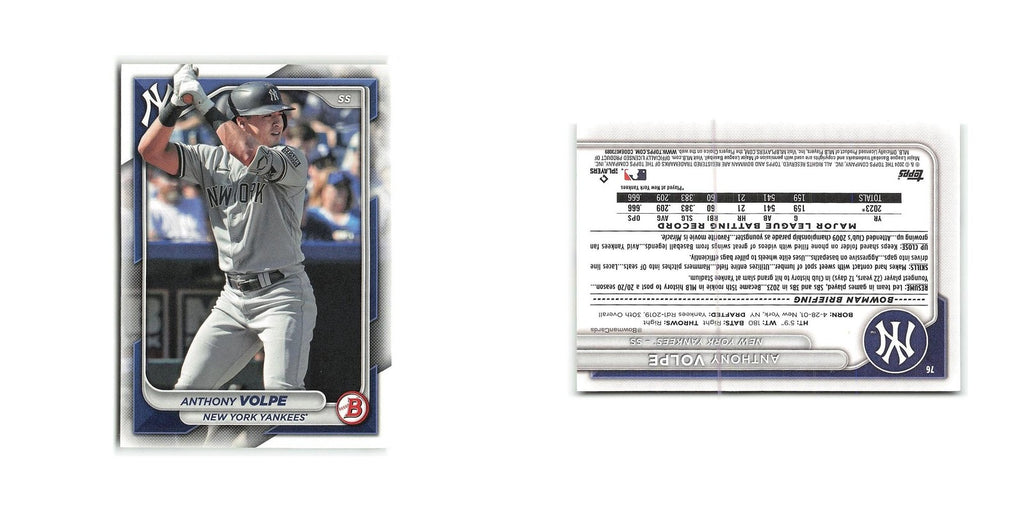 Anthony Volpe Rookie 2024 Bowman #76 New York Yankees Baseball Card NM
