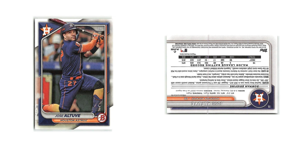 Jose Altuve 2024 Bowman #73 Houston Astros Baseball Card NM