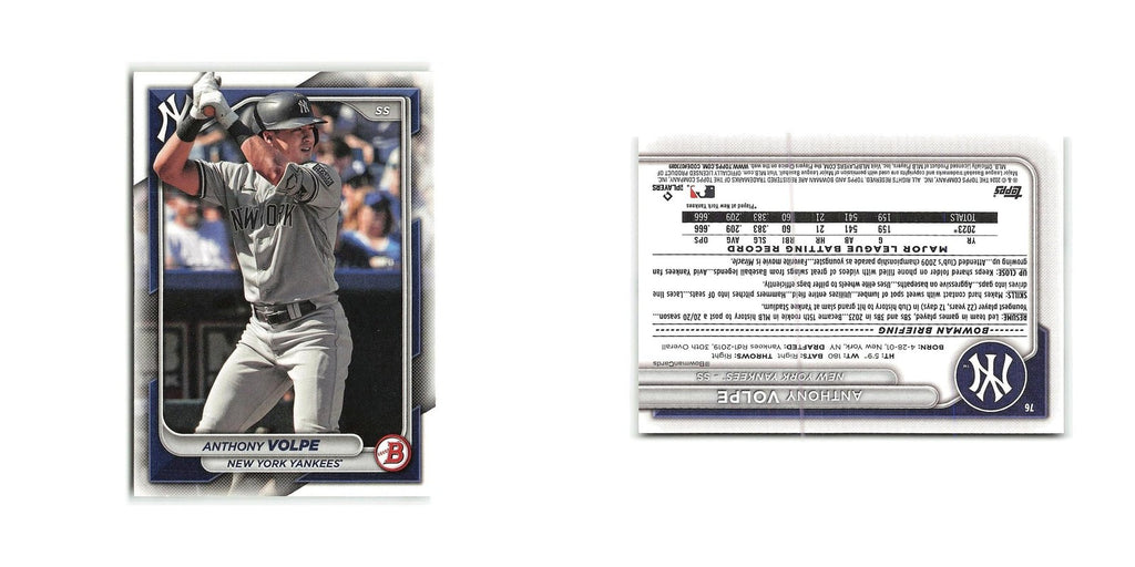 Anthony Volpe Rookie 2024 Bowman #76 New York Yankees Baseball Card NM
